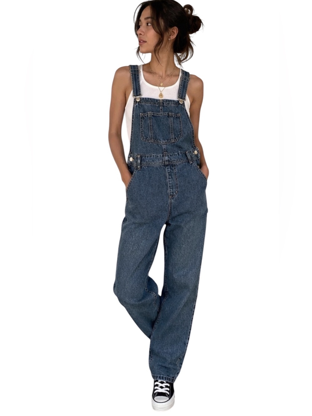 Japanese Minimalist Denim Overalls Small Vintage Wash Dungarees